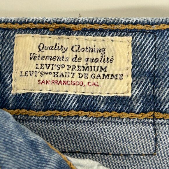 Levi Jeans Women 25 Wedgie Icon Fit Button Fly Slim Straight Stretch Light Wash - Picture 13 of 16